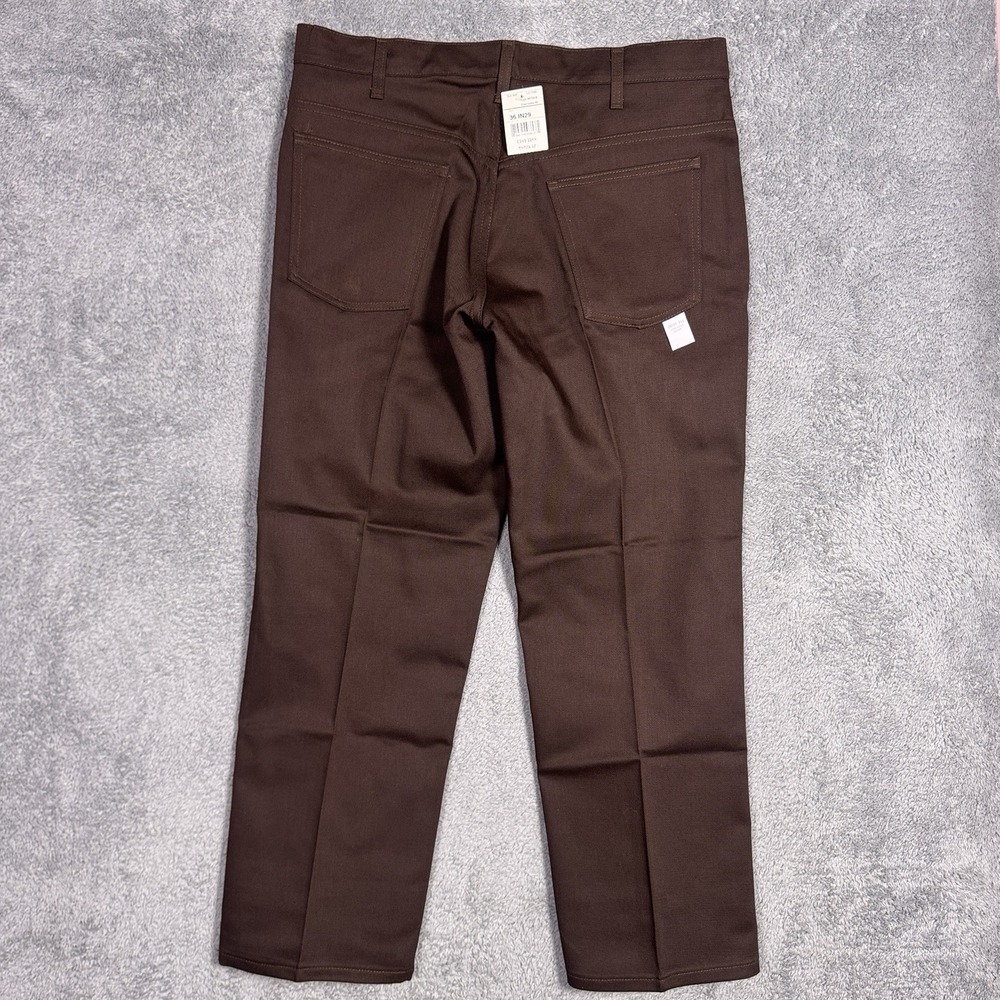 Vintage Big Mac Pants Mens 36x29 Work Chocolate Brown Canvas USA Made 90s NEW